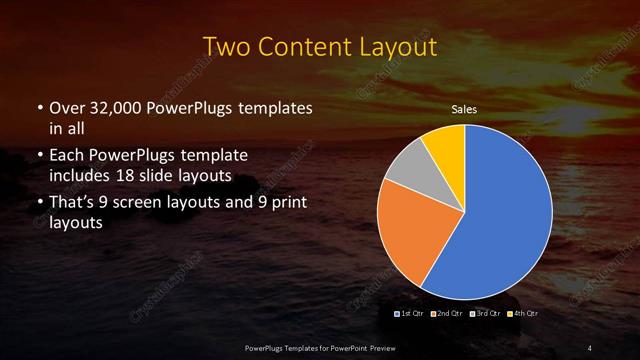 Two Content presentation slide layout