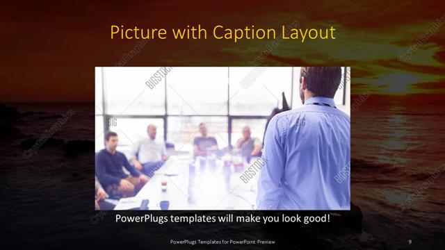 Picture with Caption presentation slide layout