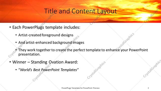 Title and Content presentation slide layout
