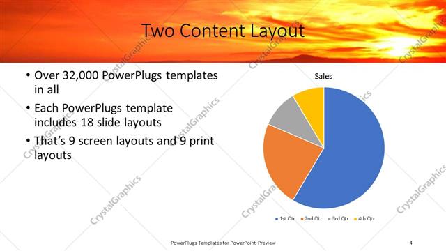 Two Content presentation slide layout