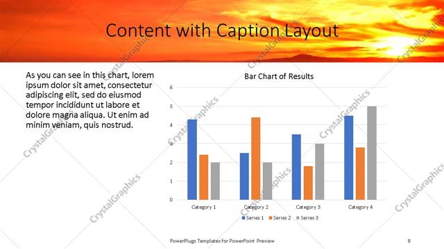 Content with Caption presentation slide layout