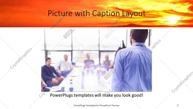 Picture with Caption presentation slide layout