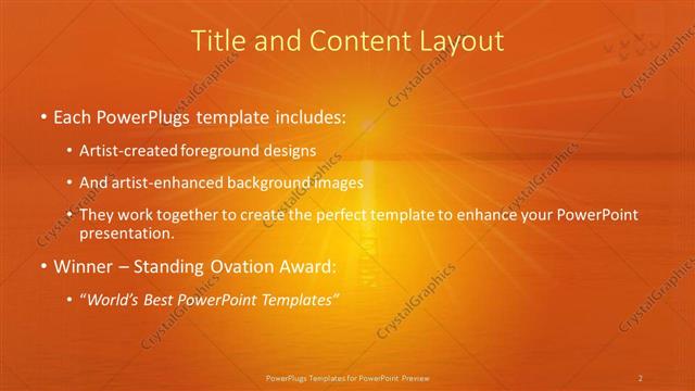 Title and Content presentation slide layout