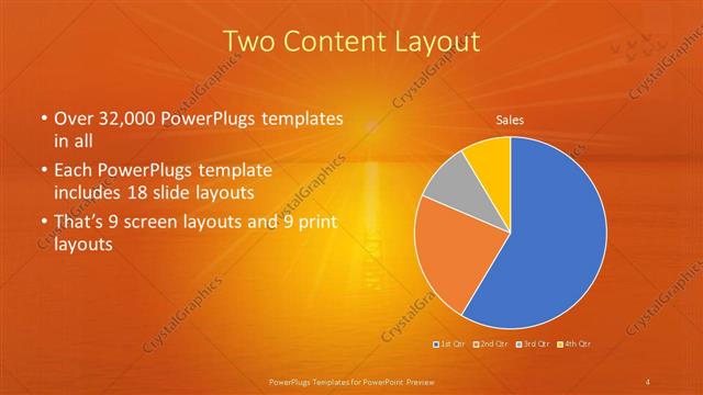 Two Content presentation slide layout