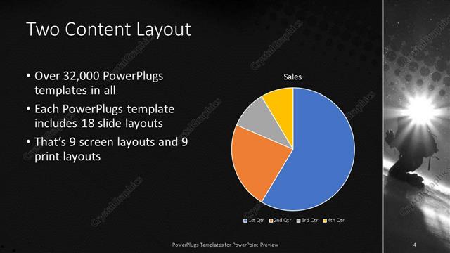 Two Content presentation slide layout