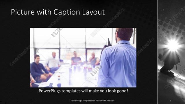 Picture with Caption presentation slide layout