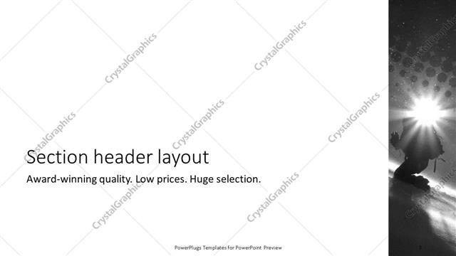 Section Header presentation slide layout