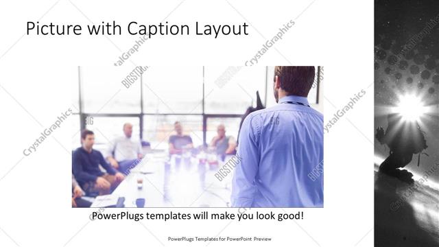 Picture with Caption presentation slide layout