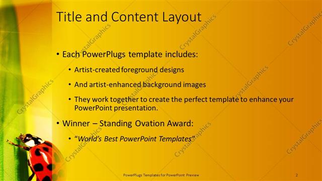 Title and Content presentation slide layout