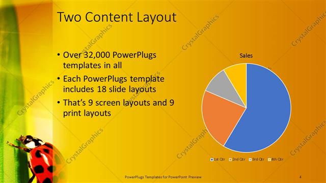 Two Content presentation slide layout