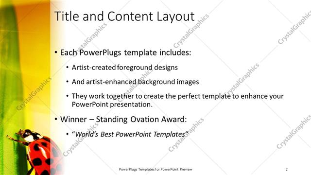 Title and Content presentation slide layout