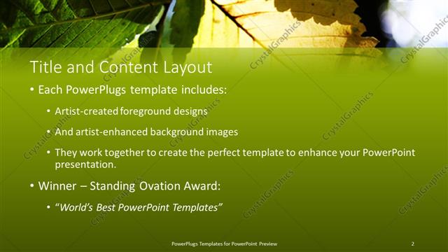 Title and Content presentation slide layout