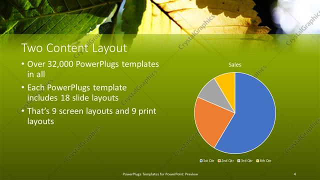 Two Content presentation slide layout