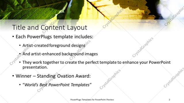 Title and Content presentation slide layout
