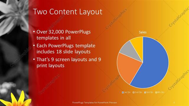 Two Content presentation slide layout