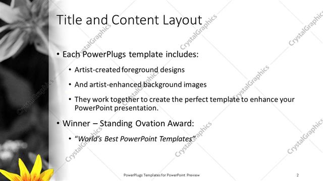 Title and Content presentation slide layout