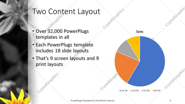 Two Content presentation slide layout