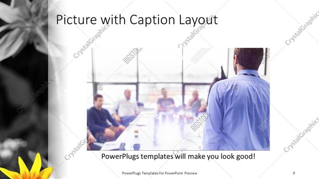 Picture with Caption presentation slide layout