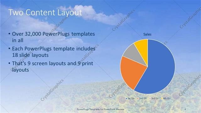 Two Content presentation slide layout