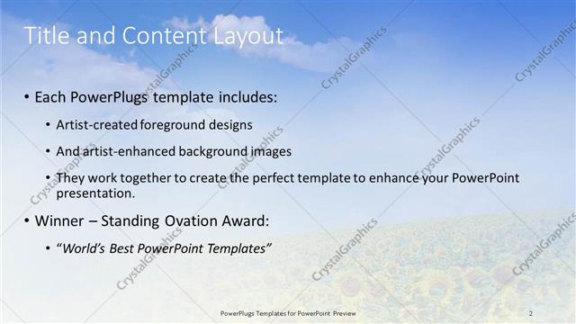 Title and Content presentation slide layout