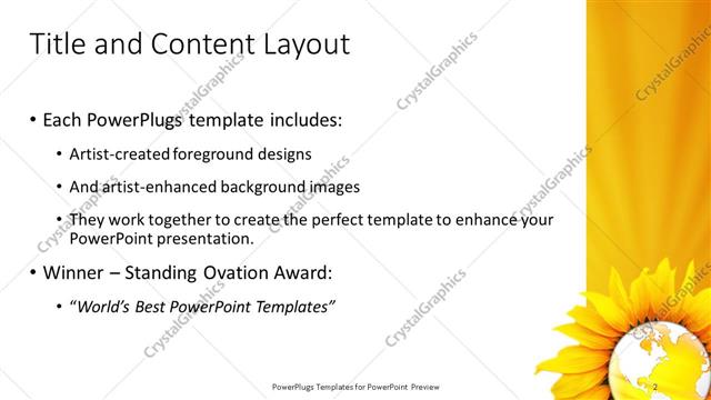 Title and Content presentation slide layout