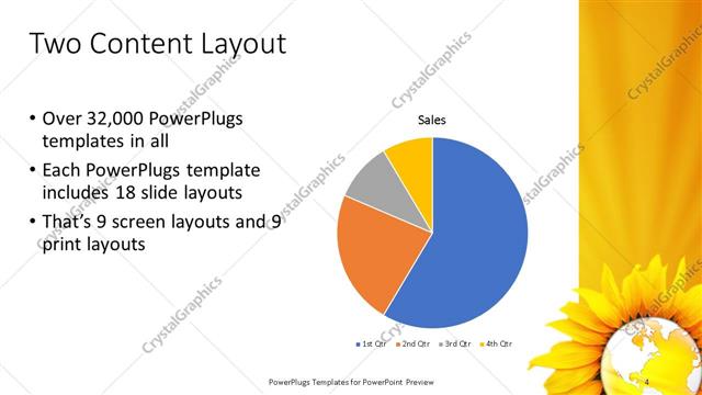Two Content presentation slide layout