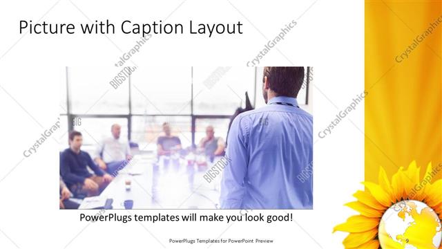 Picture with Caption presentation slide layout