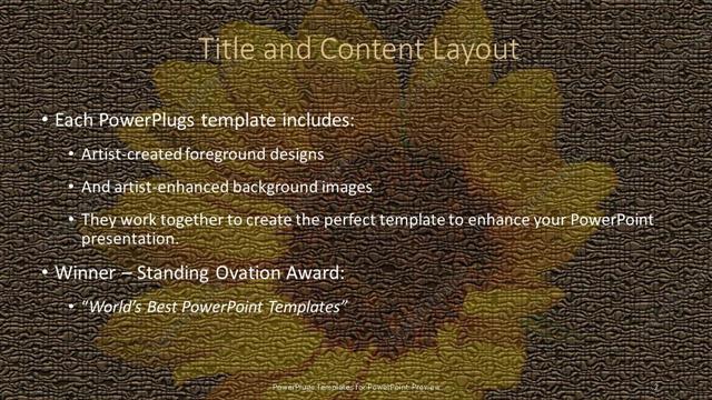 Title and Content presentation slide layout