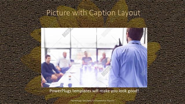 Picture with Caption presentation slide layout