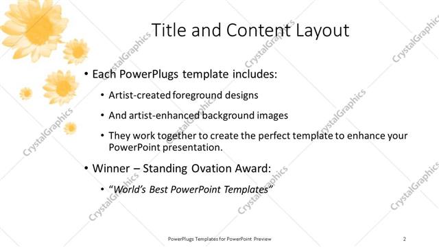 Title and Content presentation slide layout