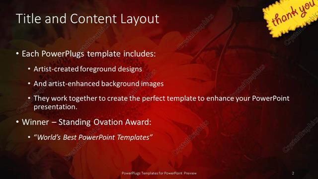 Title and Content presentation slide layout