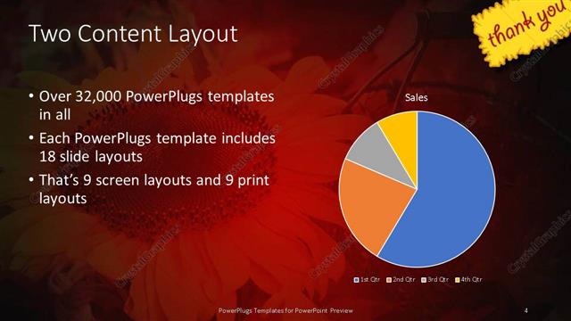 Two Content presentation slide layout