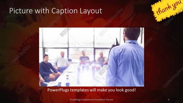 Picture with Caption presentation slide layout