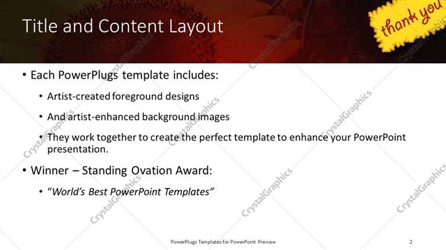 Title and Content presentation slide layout