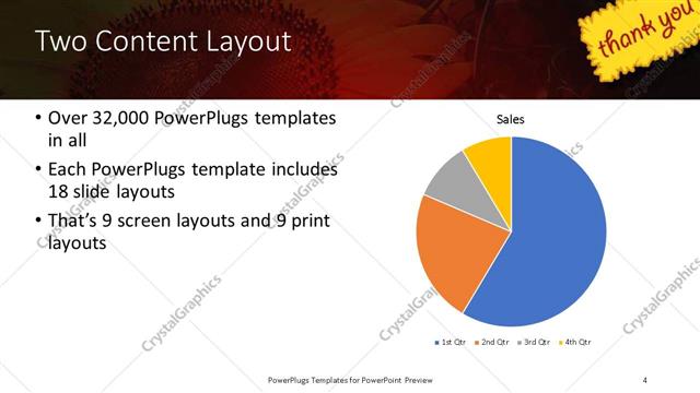 Two Content presentation slide layout