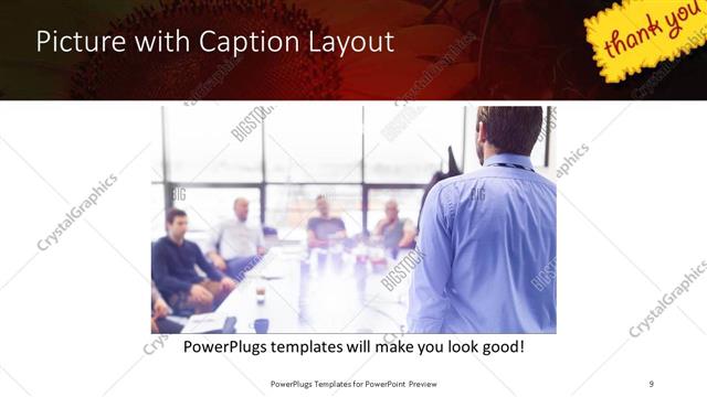 Picture with Caption presentation slide layout