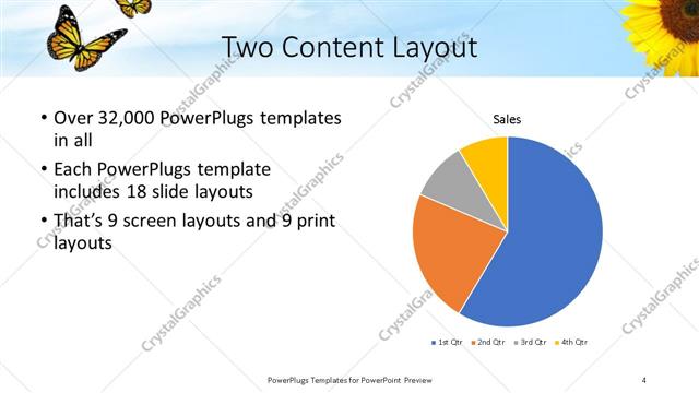 Two Content presentation slide layout