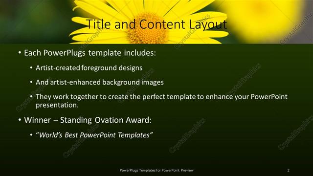 Title and Content presentation slide layout