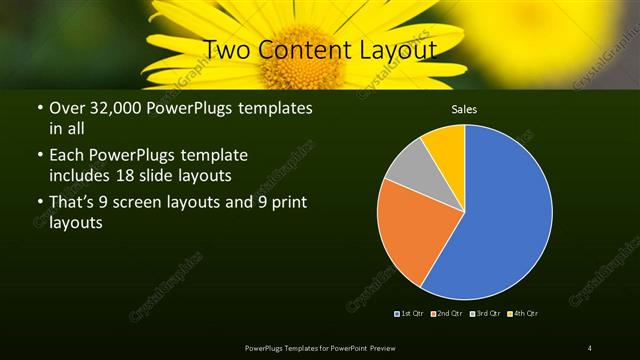 Two Content presentation slide layout