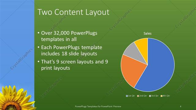 Two Content presentation slide layout