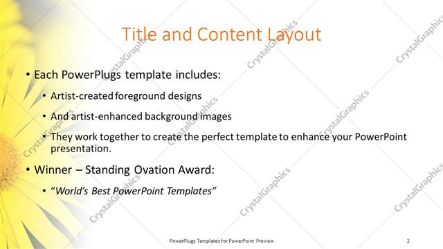 Title and Content presentation slide layout