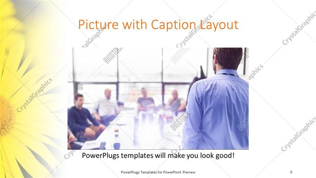 Picture with Caption presentation slide layout