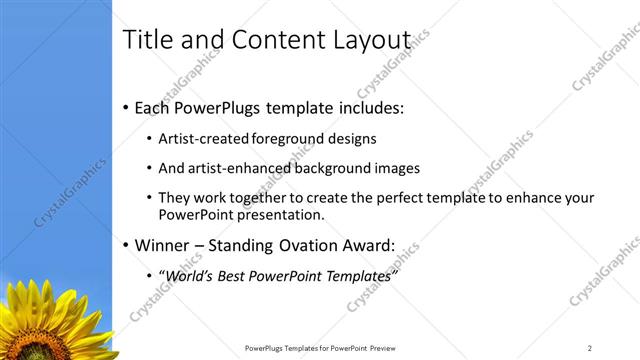 Title and Content presentation slide layout