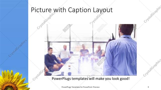Picture with Caption presentation slide layout