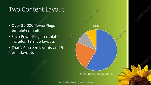 Two Content presentation slide layout