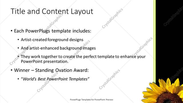 Title and Content presentation slide layout