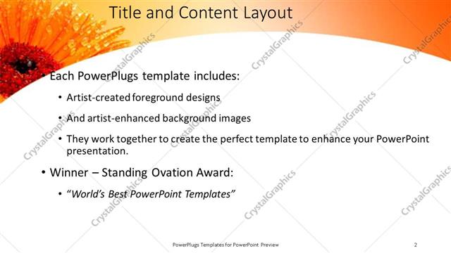 Title and Content presentation slide layout