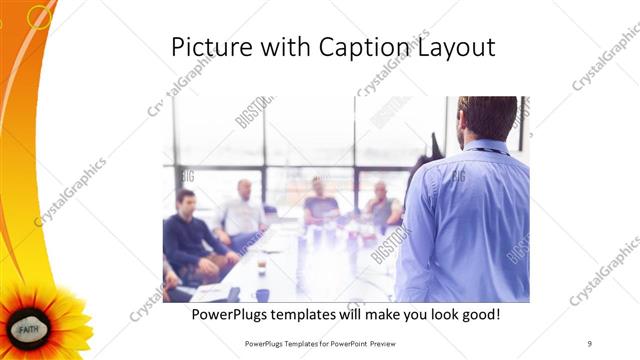Picture with Caption presentation slide layout