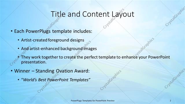 Title and Content presentation slide layout