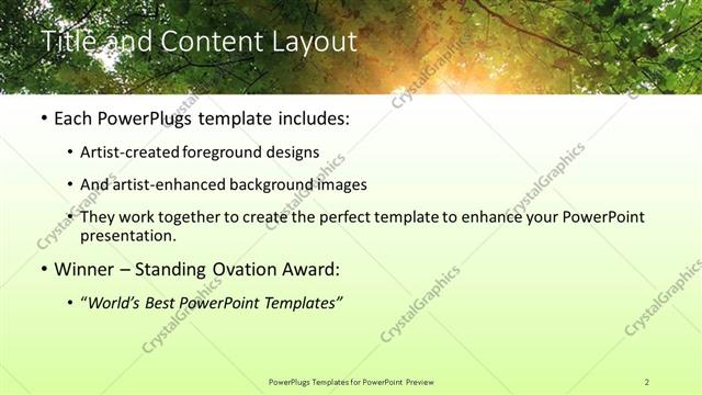 Title and Content presentation slide layout